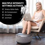 Ottoman Foot Massager by Ottossage, Massaging Ottoman with Removable Lid Provides Air Compression, Shiatsu kneading, Intense Vibration and Heat Therapy. Extra Powerful with Upgraded li-ion Battery.